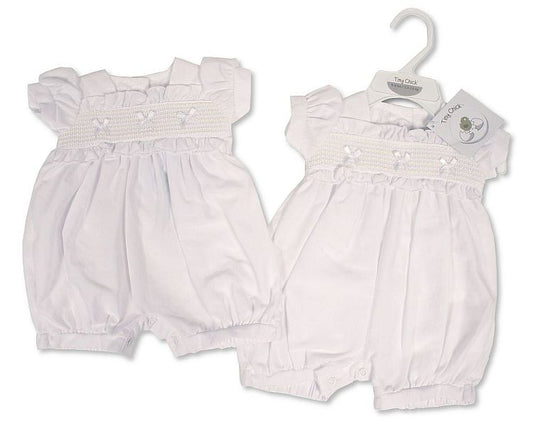Premature Baby Romper with Smocking and Bows (3-8 LBS) (PK6) PB-20-713