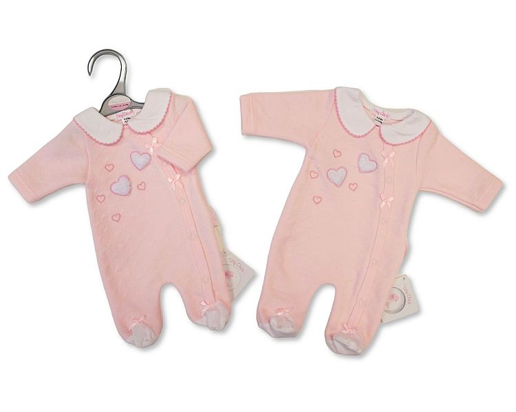 Premature Baby Girls All in One - Hearts (3-8lbs) (PK6)  PB-20-720