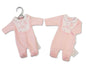 Premature Baby Girls All in One with Bib - Hearts (3-8lbs) (PK6)  PB-20-721
