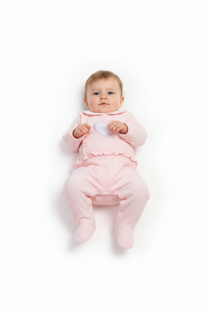 Premature Baby Girls All in One - Heart (3-8lbs) (PK6)  PB-20-722