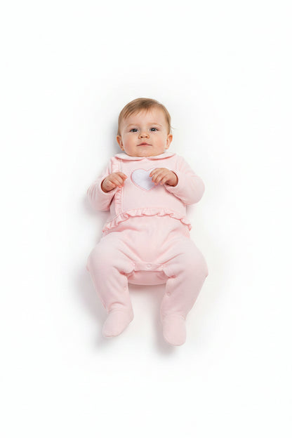 Premature Baby Girls All in One - Heart (3-8lbs) (PK6)  PB-20-722