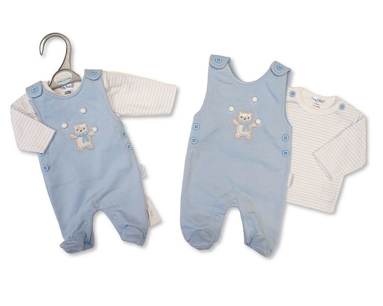 Premature Baby Boys 2 pcs Dungaree Set - Snowballs (3-8lbs) (PK6)  PB-20-723