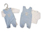 Premature Baby Boys 2 pcs Dungaree Set - Snowballs (3-8lbs) (PK6)  PB-20-723