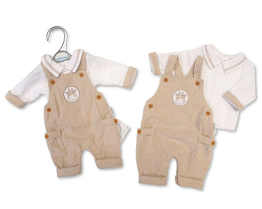 Premature Baby 2 pcs Dungaree Set - Giraffe (3-8lbs) (PK6)  PB-20-728