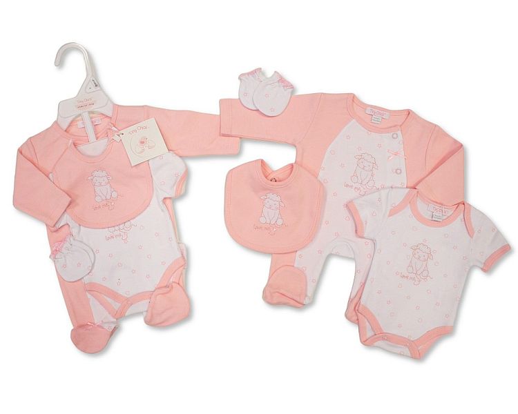 Premature Baby Girls 4 Pieces Set - Love Me (3-8lbs) (PK6)  PB-20-735P