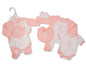 Premature Baby Girls 4 Pieces Set - Love Me (3-8lbs) (PK6)  PB-20-735P