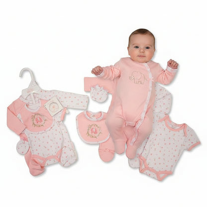 Premature Baby Girls 4 Pieces Set - Elephant (3-8lbs) (PK6)  PB-20-736P