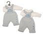Premature Baby Boys 2 pcs Dungaree Set - Little Prince (PK6) (NB-6m) PB-20-741