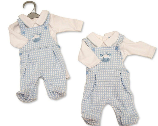 Premature Baby Boys 2 pcs Dungaree Set - Giraffe (PK6) (3-8lbs) PB-20-742