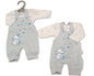 Premature Baby Boys 2 pcs Dungaree Set - Elephant (PK6) (NB-6m) PB-20-745