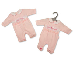 Premature Baby Girls All in One with Smocking - Little Princess (PK6) (NB-6m) PB-20-751