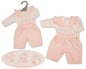 Premature Baby Girls 2 pcs Dungaree Set with Smocking - Elephant (PK6) (NB-6m) PB-20-754