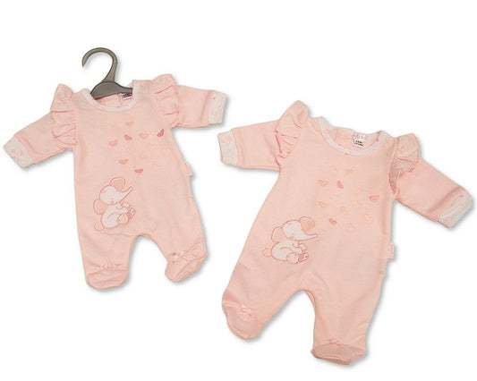 Premature Baby Girls All in One - Elephant (PK6) (3-8lbs) PB-20-755