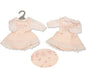 Premature Baby Girls 2 pcs Spanish Dress Set with Lace and Bows - Leaves and Hearts (PK6) (NB-6m) PB-20-759