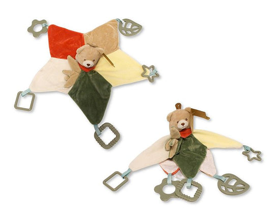 Baby Bear Comforter with Crinkle Paper, Teethers and Rings (28cm) (PK6) PT-26-0017