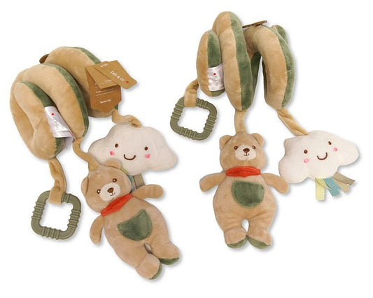 Baby Bear Activity Spiral with Rattle, Teether and Squeaker (30cm) (PK6) PT-26-0025