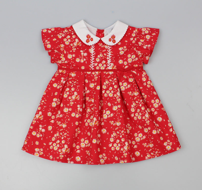 GIRLS ALL OVER PRINT DRESS RED (PK 6) (1-2 YEARS) E33210