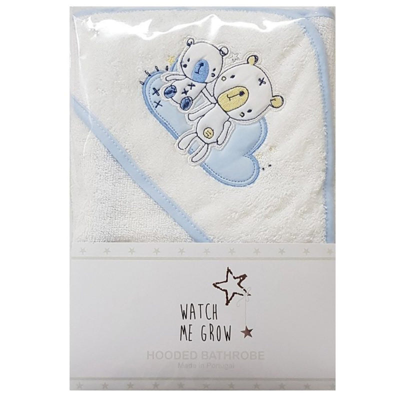 Baby Boys Bear Hooded Towel/Robe L1036 - Kidswholesale.co.uk