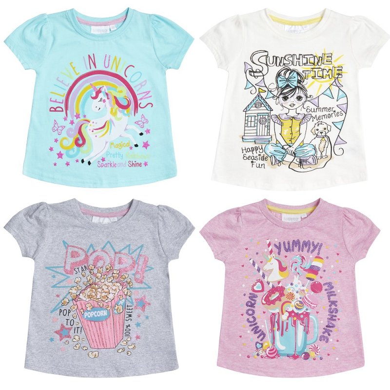 Infant Girls Printed T shirts (2-6 Years) (Pk16) 11C139