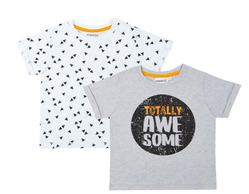 Boys 2 Pack T shirts Set -Awesome ( (Pk10) 11C119