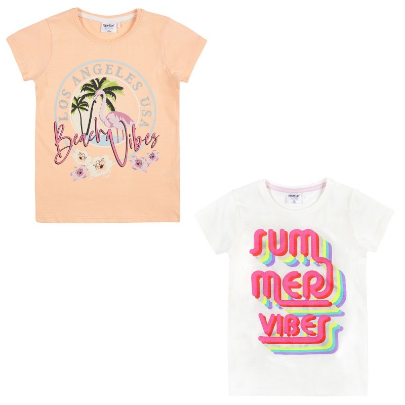 Girls Printed T-Shirts-Summer Vibes (7-13yrs) (PK8) 11C147