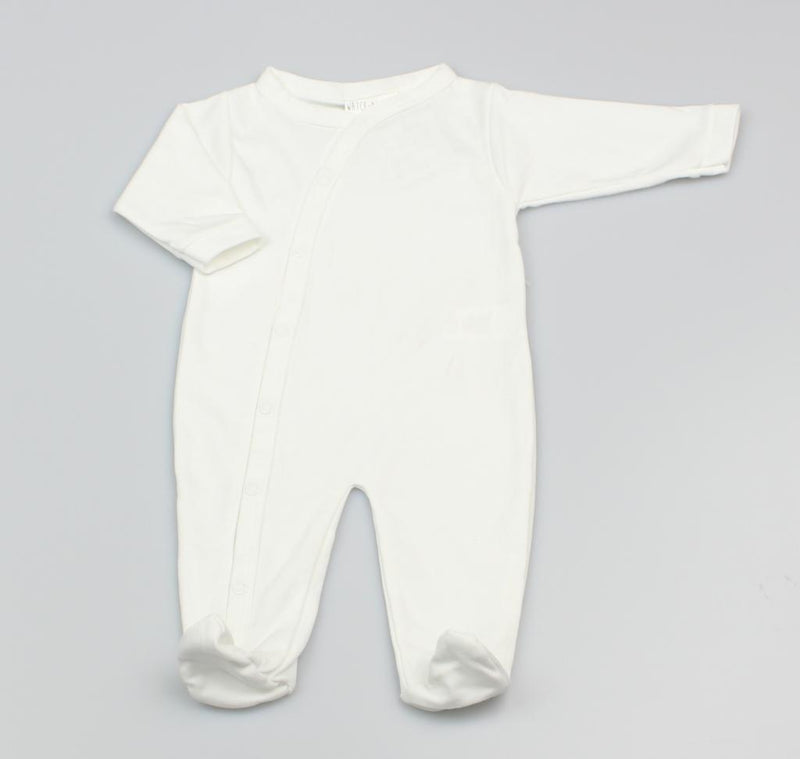 Premature Baby White Cotton Sleepsuits (3-12LBS)-GF0251