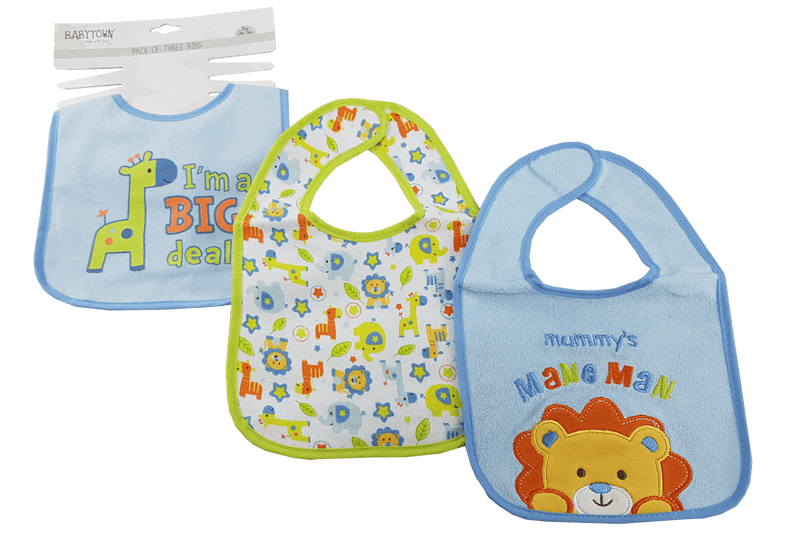 Baby Bibs - Packs of 3 - Kidswholesale.co.uk