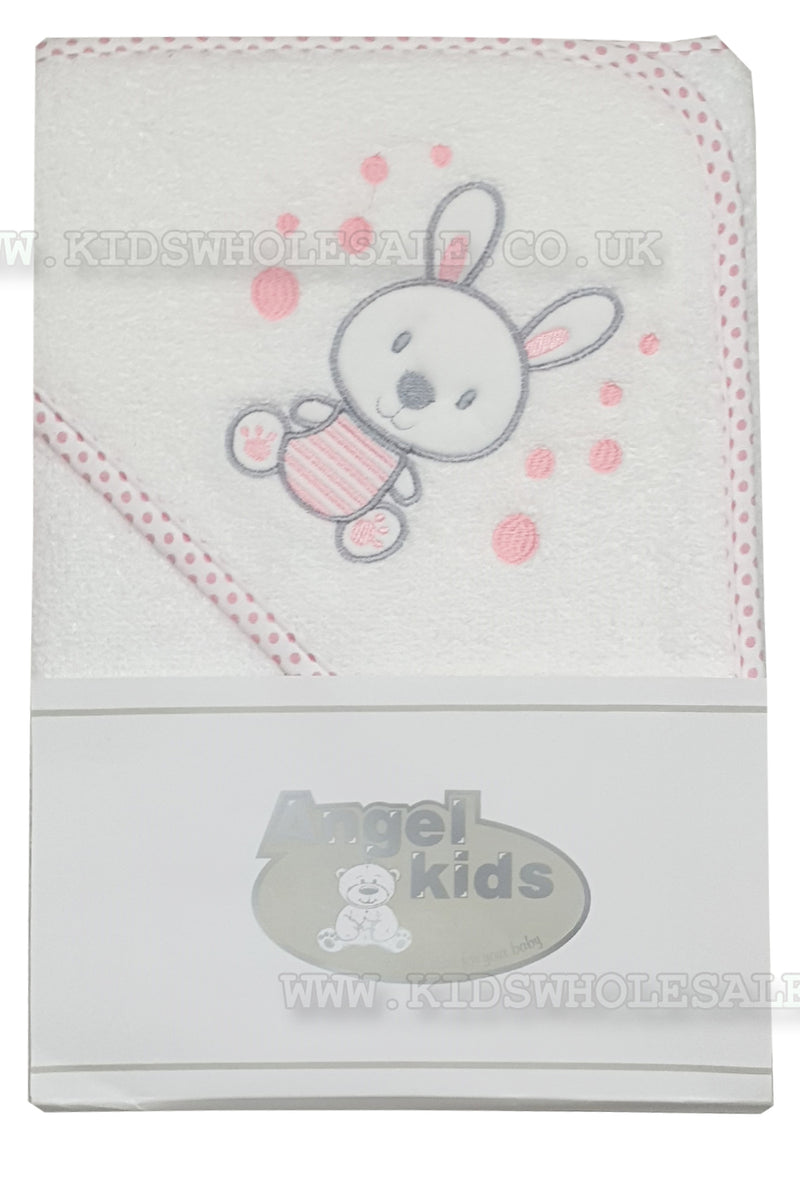 Baby Hooded Towel - Pink Bunny (1400-p)