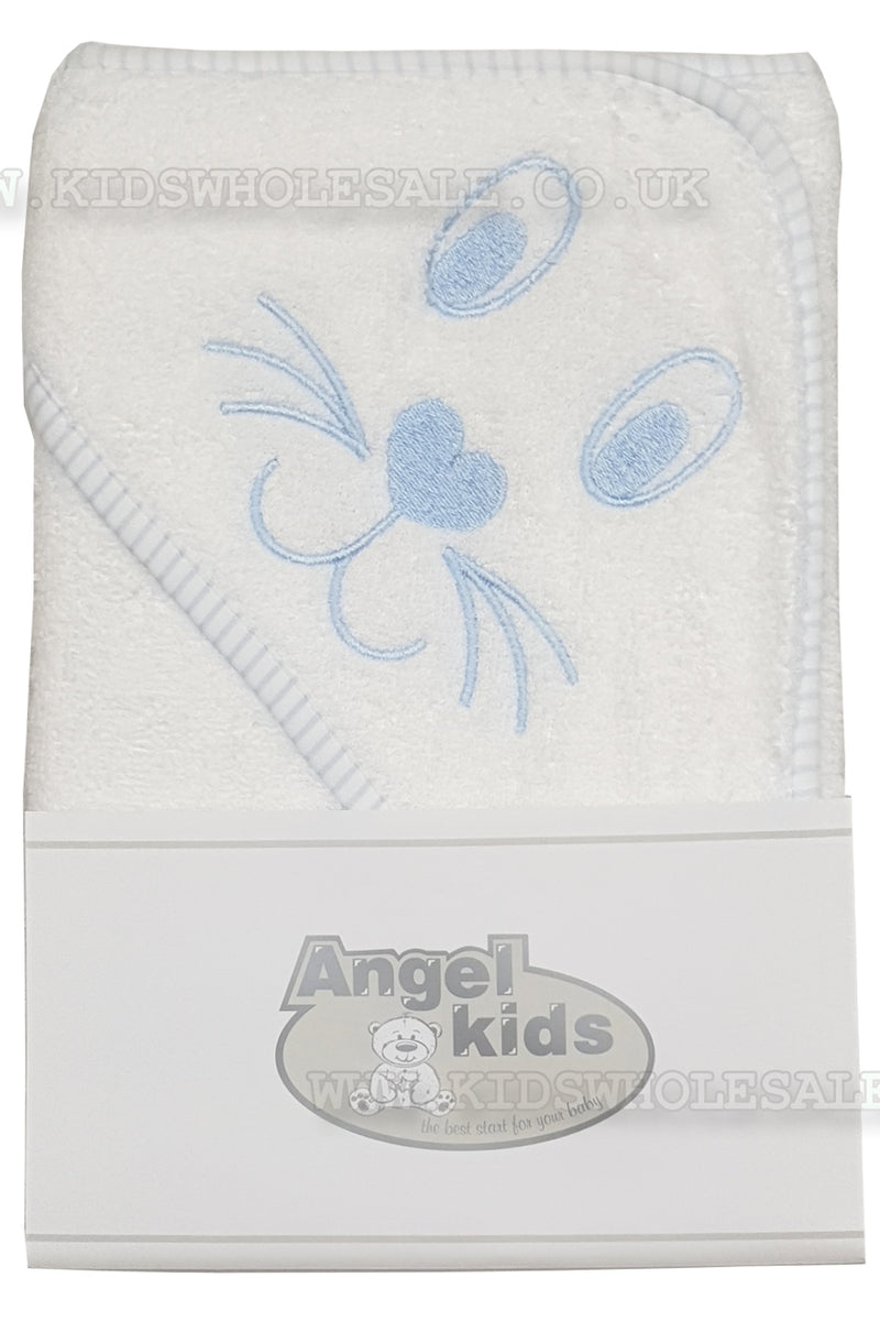Baby Hooded Towel - Blue Cat (1399-b)