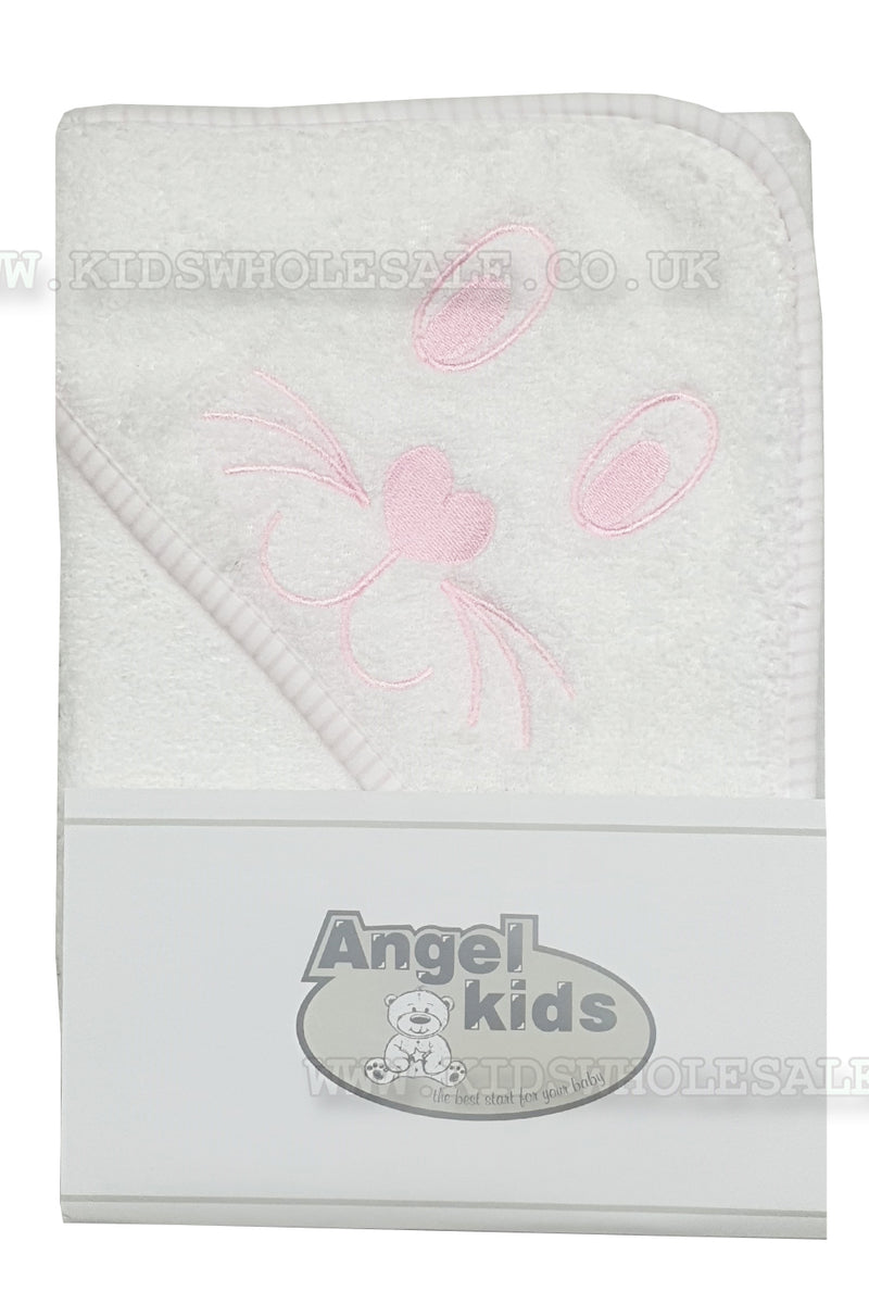 Baby Hooded Towel - Pink Cat (1399-p)