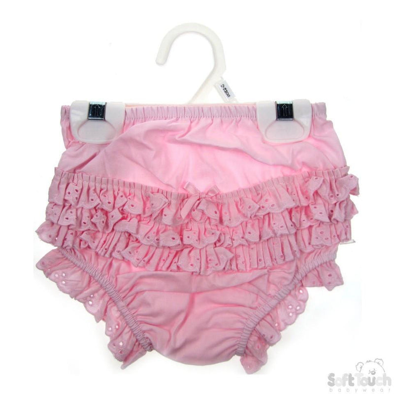 Cotton Frilly Pink Pants: Fp02-P - Kidswholesale.co.uk