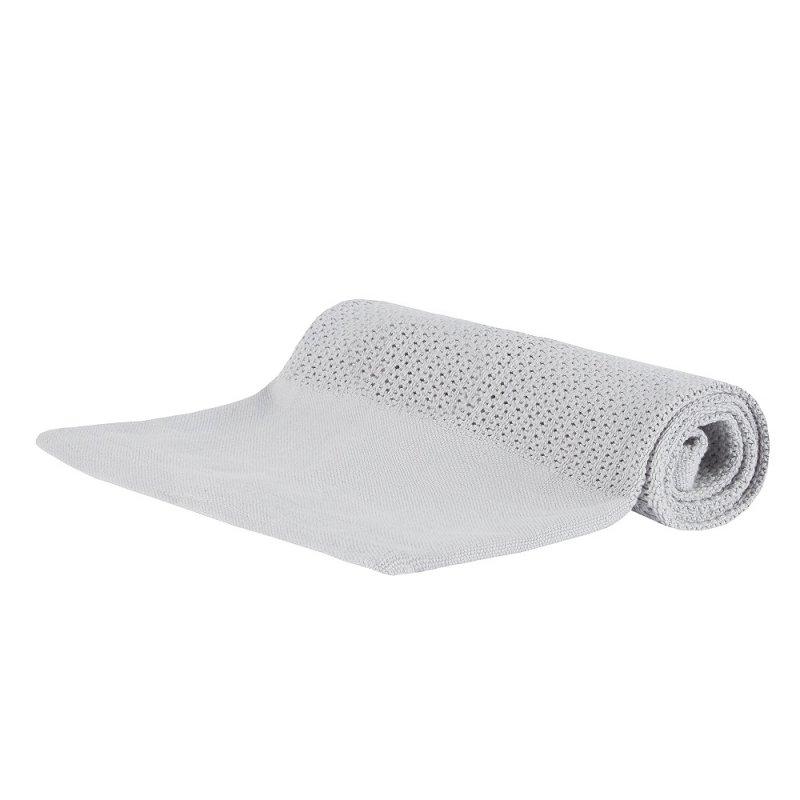 Grey Knitted Cellular panel Blanket (70x110cm) 19C227g - Kidswholesale.co.uk