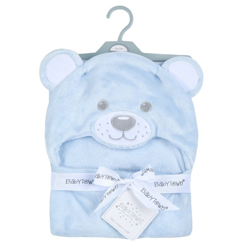 BABY NOVELTY PLUSH BEAR HOODED WRAP - 19C233