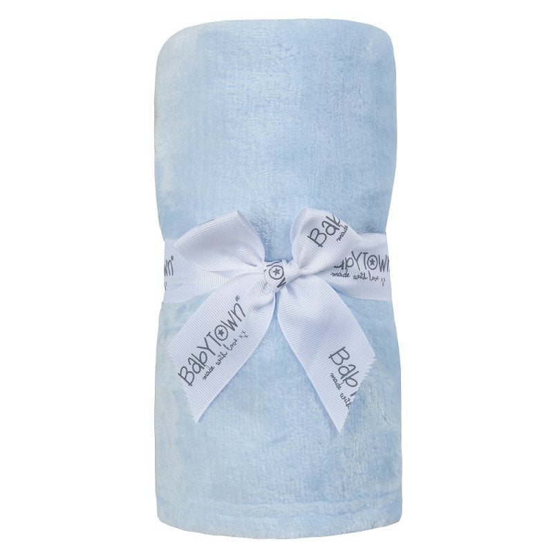 Plain Blue Baby Luxury Soft Feel Plush Blanket (70x90cm) 19C236