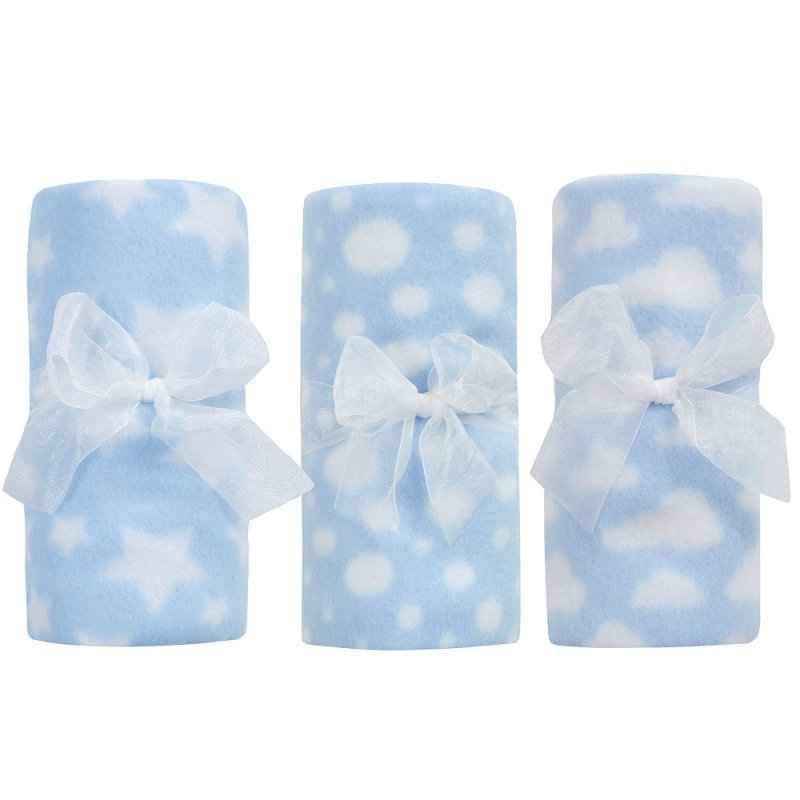 Baby Soft Fleece Roll Blanket - Sky (75X75cm) (PK6) 19C247