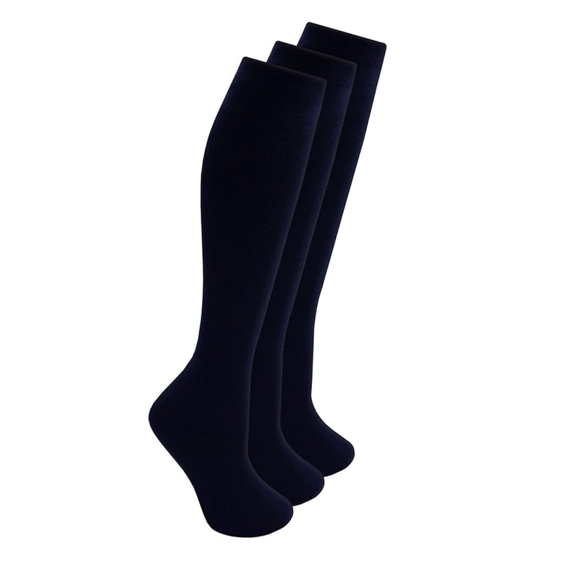 Navy Plain Knee High Socks 4 Pack of 3 Pairs (43B426) - Kidswholesale.co.uk
