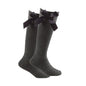 Girls Premium Quality Knee High Socks with Bow - Grey (6-8.5 to 12-3.5) (Pk6) 43B705