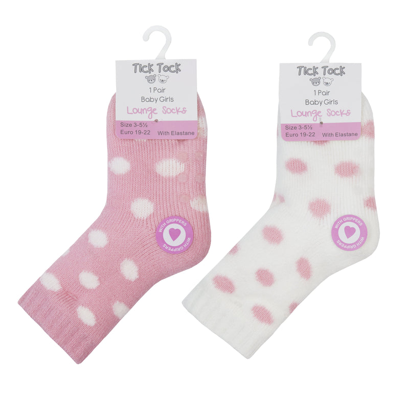 Girls One Pack Socks with Gripper- 0-2.5 to 3-5.5 (44B844) - Kidswholesale.co.uk