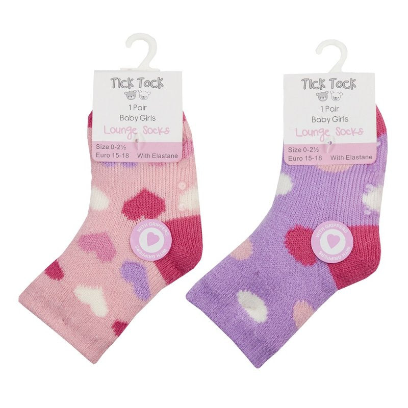 2pc Baby girls Lounge Socks -(3-5.5) 44B904