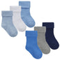 Baby Boys 3 Pack Plain Assorted Turn Over Socks (0-0, 0-2.5, 3-5.5) 44B961