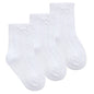Baby Girls 3 Pack Cable/Bow Socks - White (0-0, 0-2.5, 3-5.5) (PK6) 44B964