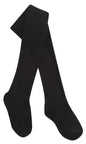 Tick Tock Jet Black Plain Tights (45b032) - Kidswholesale.co.uk