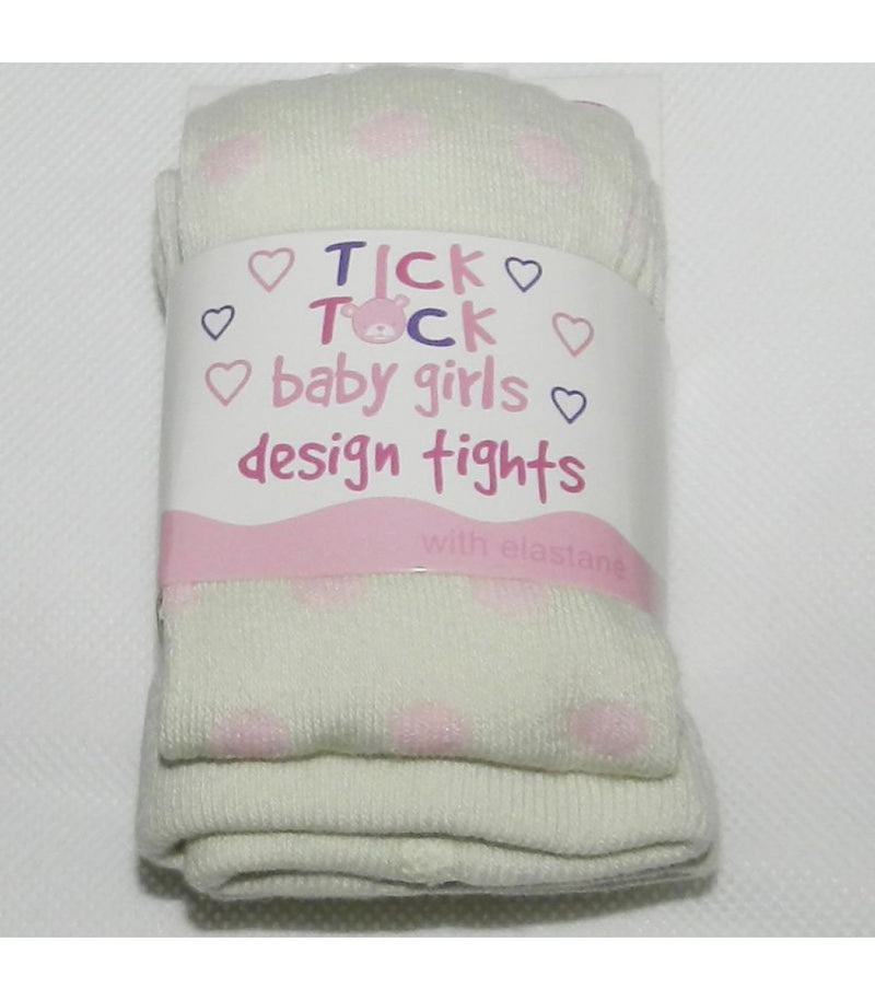 Cream/Pink Polka Dots Baby Girls Design