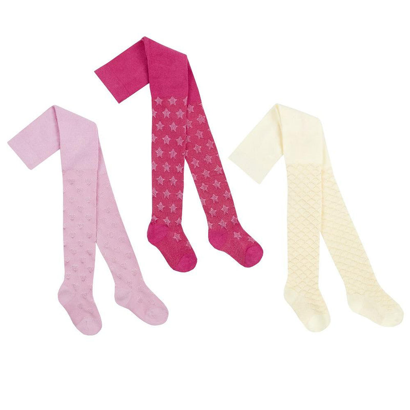 Baby Textured Nylon Tights - 3 Styles - 0-24 Months (45B123) - Kidswholesale.co.uk