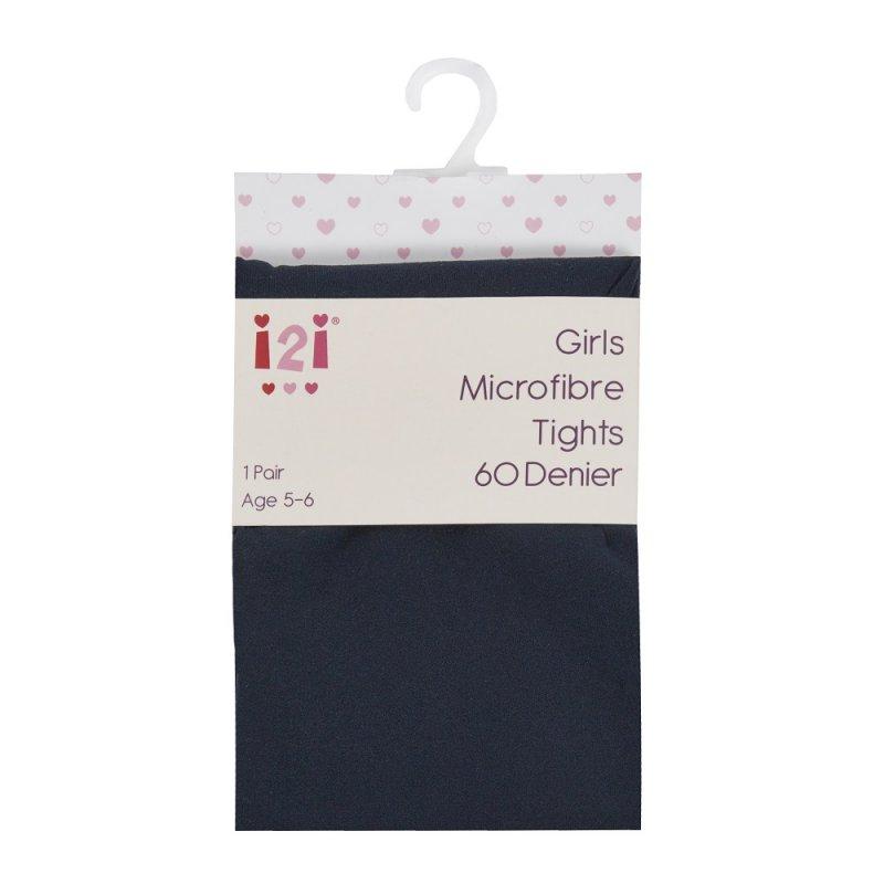 Girls Microfibre Tights 60 Denier - Navy - 3-12 Years (46B436) - Kidswholesale.co.uk