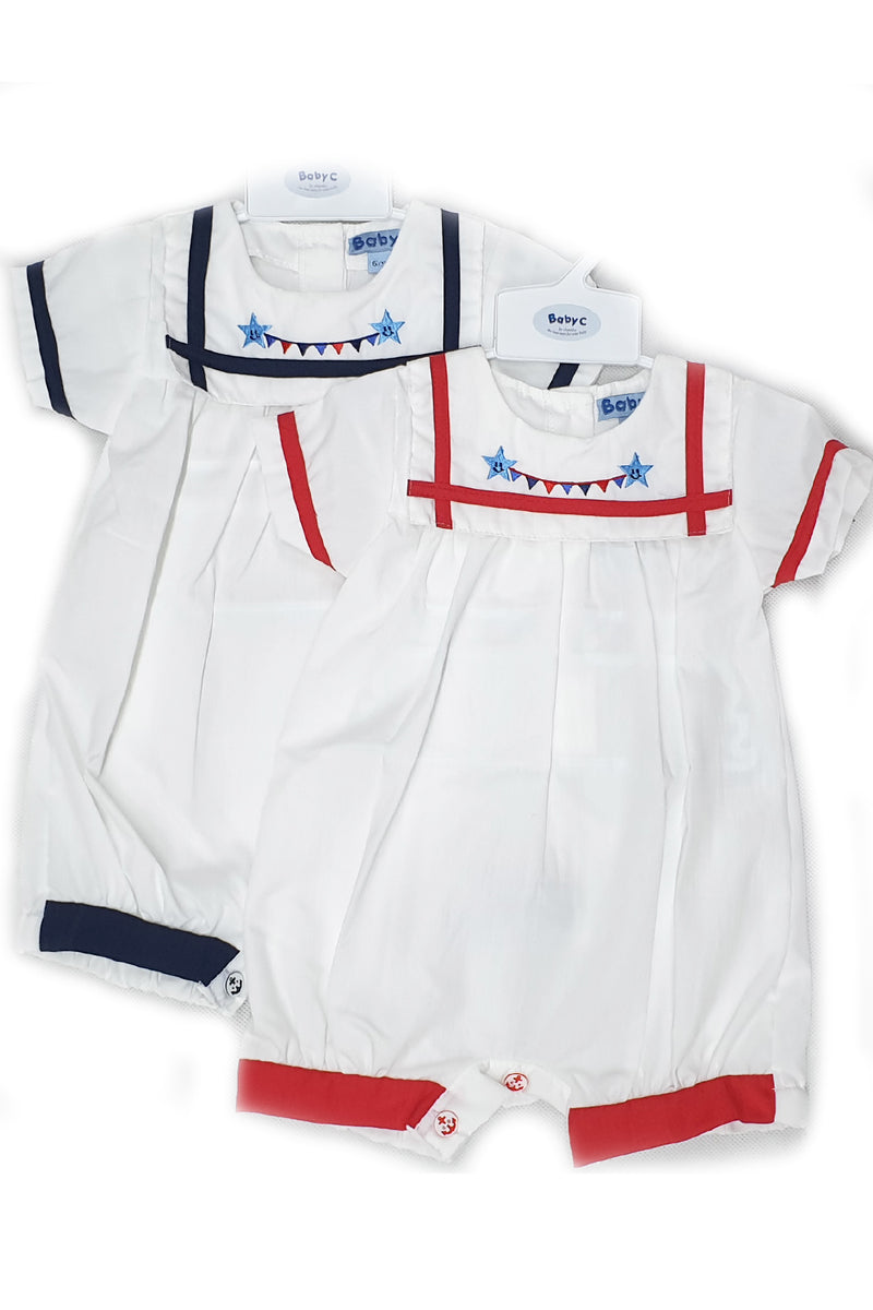 BabyBoysRomper - Sailor Collar (PK6) (0-9m) 7454