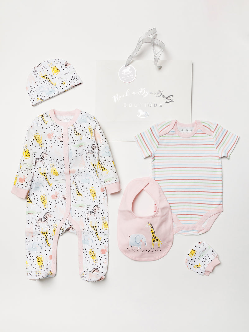 5pc Mesh Bag Gift Set - Animals (NB-6 Months) (PK4) B04284