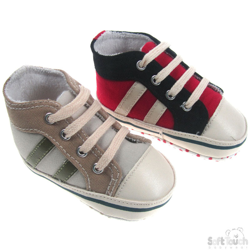 BOYS CANVAS SHOES W/TERRY LINING: (B1534)