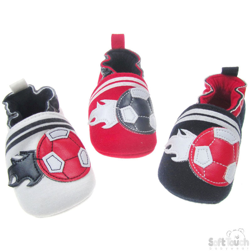 BOYS SUEDE SHOES W/FLAMING FOOTBALL: (B2028)
