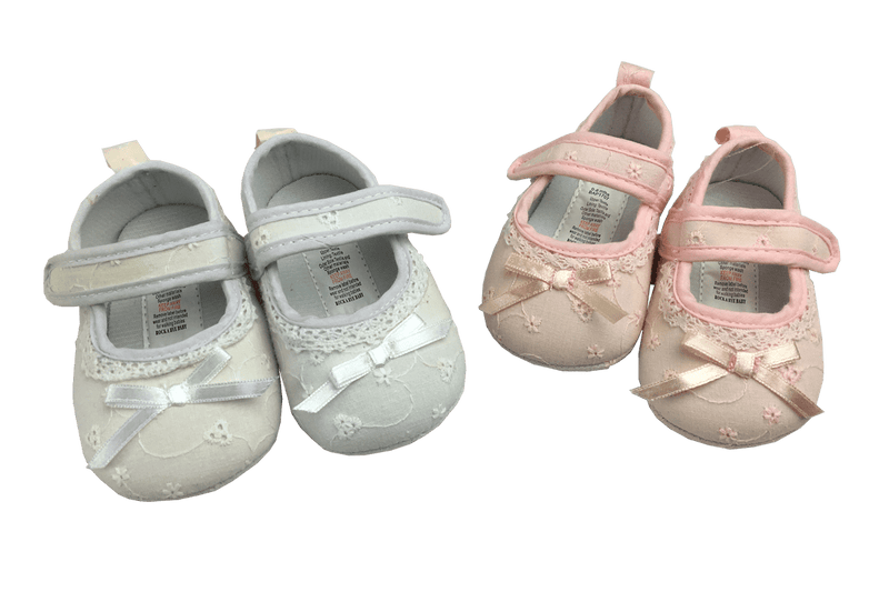 BRODERIE ANGLAIS COTTON SHOES: BAP1707 - Kidswholesale.co.uk
